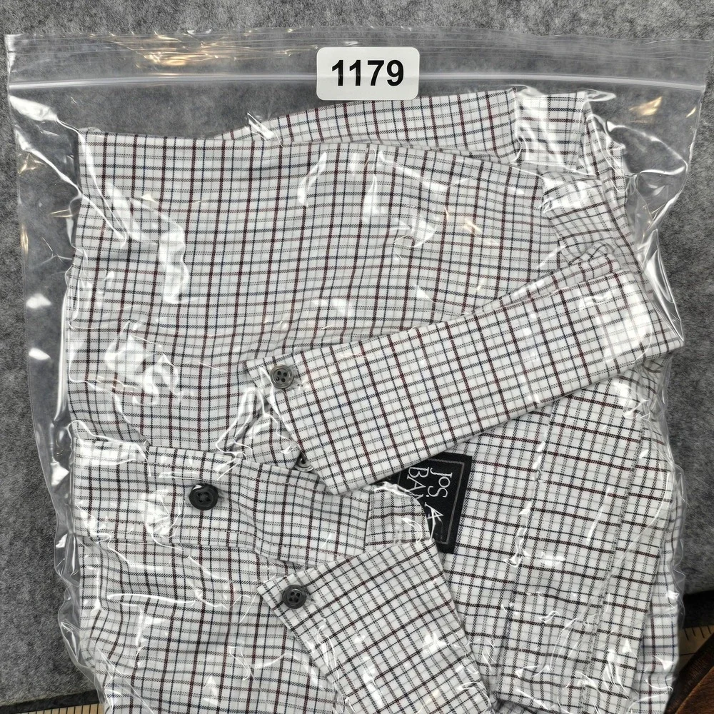 Jos A Bank Shirt Mens 2XL Tattersall Check Traveler Button Down Long Sleeve - Picture 13 of 13